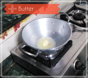 butter in the pan